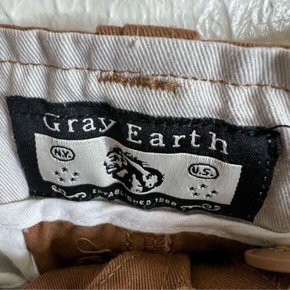 Men's Gray Earth Khaki Cargo Shorts size 36 - Picture 5 of 6